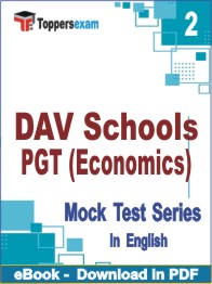 DAV Schools PGT (Economics) Test PDF Book In English - Question Paper