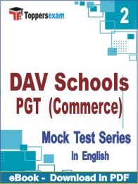 DAV Schools PGT (Commerce) Test PDF Book In English - Question Paper
