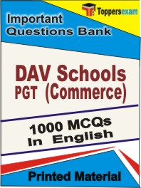 DAV Schools PGT (Commerce)  Book in English - Objective MCQ