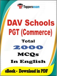 DAV Schools PGT (Commerce)  PDF Book In English - MCQ / Objective Questions