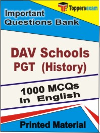 DAV Schools PGT (History)  Book in English - Objective MCQ