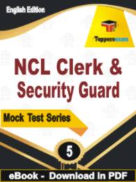 NCL Clerk & Security Guard Test PDF Book In English - Practice Set