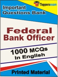 Federal Bank Officer Book in English - Objective MCQ