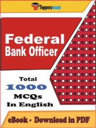 Federal Bank Officer PDF Book in English - MCQ / Objective Questions