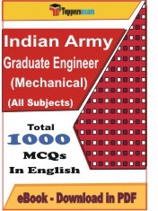EBook of Indian Army Graduate Engineer (Mechanical) Exam, PDF Format in English