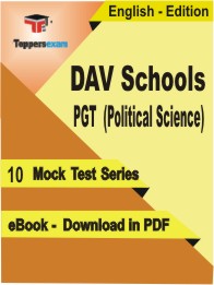 DAV Schools PGT (Political Science) Test PDF Book in English - Mock Test/Practice Set