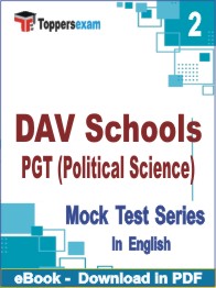 DAV Schools PGT (Political Science) Test PDF Book In English - Question Paper