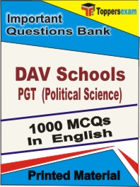DAV Schools PGT (Political Science)   Book in English - Objective MCQ