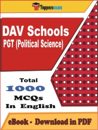 DAV Schools PGT (Political Science) PDF Book In English - MCQ / Objective Questions