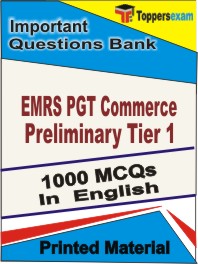 EMRS PGT Commerce Preliminary (Tier 1)   Book in English - Objective MCQ