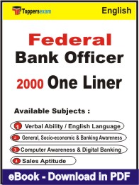 Federal Bank Officer One Liner Book PDF in English