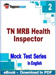 TN MRB Health Inspector Test PDF Book In English - Question Paper