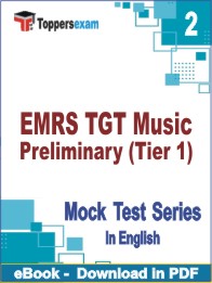 EMRS TGT Music Preliminary (Tier 1) Test PDF Book In English - Question Paper