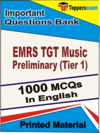 EMRS TGT Music Preliminary (Tier 1) Book in English - Objective MCQ