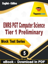 EMRS PGT Computer Science (Tier-1) Preliminary Test PDF Book In English - Practice Set
