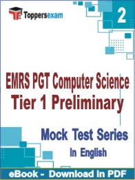 EMRS PGT Computer Science (Tier-1) Preliminary Test PDF Book In English - Question Paper