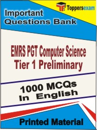 EMRS PGT Computer Science (Tier-1) Preliminary   Book in English - Objective MCQ