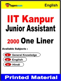 IIT Kanpur Junior Assistant One Liner Book in English