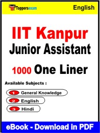 IIT Kanpur Junior Assistant One Liner Book PDF in English
