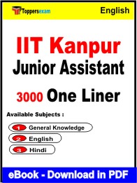 IIT Kanpur Junior Assistant One Liner Book PDF in English