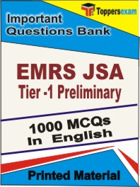 EMRS JSA (Tier-1) Preliminary   Book in English - Objective MCQ