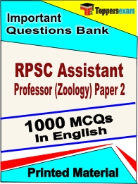 RPSC Assistant Professor (Zoology) Paper 2 Book in English - Objective MCQ