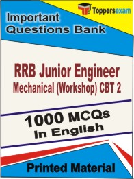 RRB Junior Engineer Mechanical (Workshop) CBT 2 Book in English - Objective MCQ