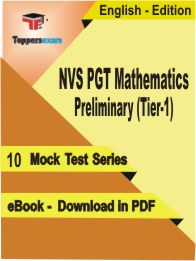 NVS PGT Mathematics Preliminary (Tier-1) PDF Book In English - Mock Test/Practice Set