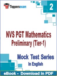 NVS PGT Mathematics Preliminary (Tier-1) PDF Book In English - Question Paper