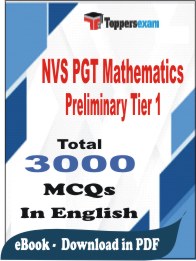 NVS PGT Mathematics Preliminary (Tier-1) PDF Book In English - MCQ / Objective Questions