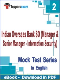 Indian Overseas Bank SO (Manager & Senior Manager - Information Security)  Test PDF Book In English - Question Paper