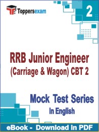 RRB Junior Engineer (Carriage & Wagon) CBT 2 Test PDF Book In English - Question Paper