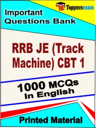 RRB JE (Track Machine) CBT 1 Book in English - Objective MCQ