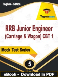 RRB Junior Engineer (Carriage & Wagon) CBT 1 Test PDF Book In English - Practice Set