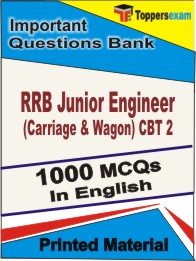 RRB Junior Engineer (Carriage & Wagon) CBT 2 Book in English - Objective MCQ