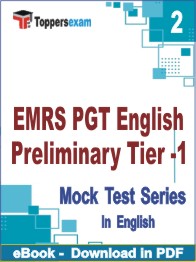 EMRS PGT English Preliminary (Tier -1)  Test PDF Book In English - Question Paper