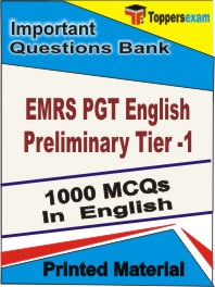 EMRS PGT English Preliminary (Tier -1)   Book in English - Objective MCQ