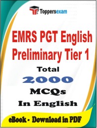EMRS PGT English Preliminary (Tier -1)   PDF Book In English - MCQ / Objective Questions