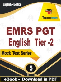 EMRS PGT English  (Tier-2)  Test PDF Book In English - Practice Set