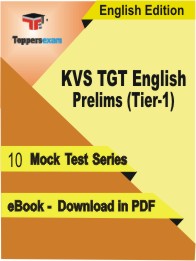 KVS TGT English Prelims ( Tier-1 ) Test PDF Book in English - Mock Test/Practice Set
