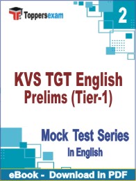KVS TGT English Prelims ( Tier-1 ) Test PDF Book In English - Question Paper