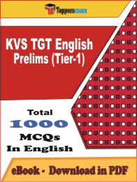 KVS TGT English Prelims ( Tier-1 ) PDF Book In English - MCQ / Objective Questions