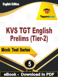 KVS TGT English Prelims ( Tier-2 ) Test PDF Book In English - Practice Set