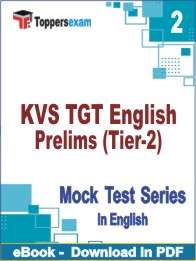 KVS TGT English Prelims ( Tier-2 ) Test PDF Book In English - Question Paper
