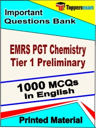 EMRS PGT Chemistry Tier 1 Preliminary Book in English - Objective MCQ