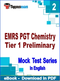 EMRS PGT Chemistry Tier 1 Preliminary PDF Book In English - Question Paper