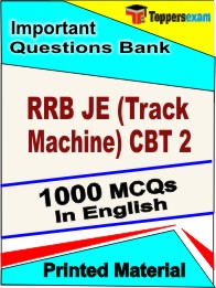 RRB JE (Track Machine) CBT 2 Book in English - Objective MCQ