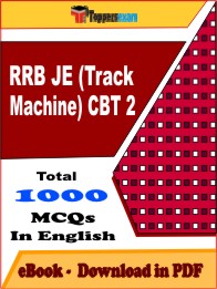 RRB JE (Track Machine) CBT 2 PDF Book in English - MCQ / Objective Questions