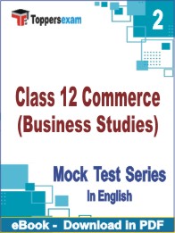 Class 12 Commerce (Business Studies) Test PDF Book In English - Question Paper