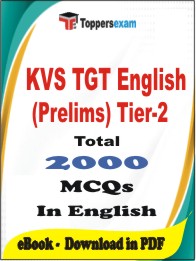 KVS TGT English (Prelims) Tier-2 PDF Book In English  - MCQ / Objective Questions